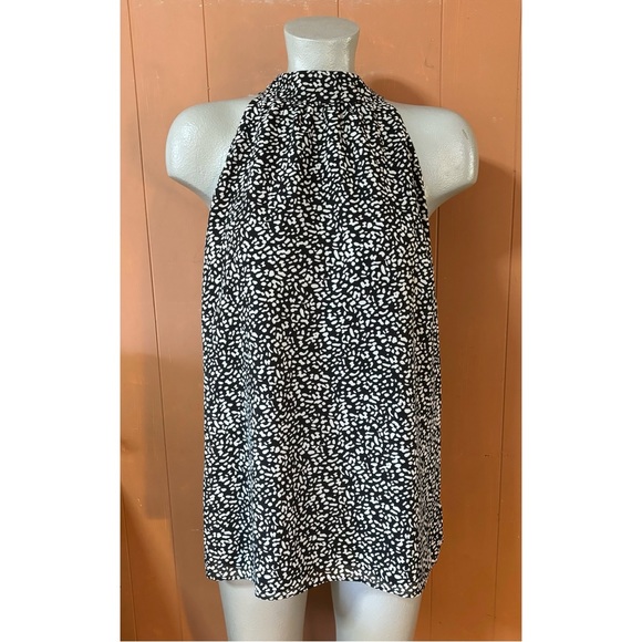 NWT Talbots Animal Print Halter Top with Tie Neck, 10 - Picture 2 of 9